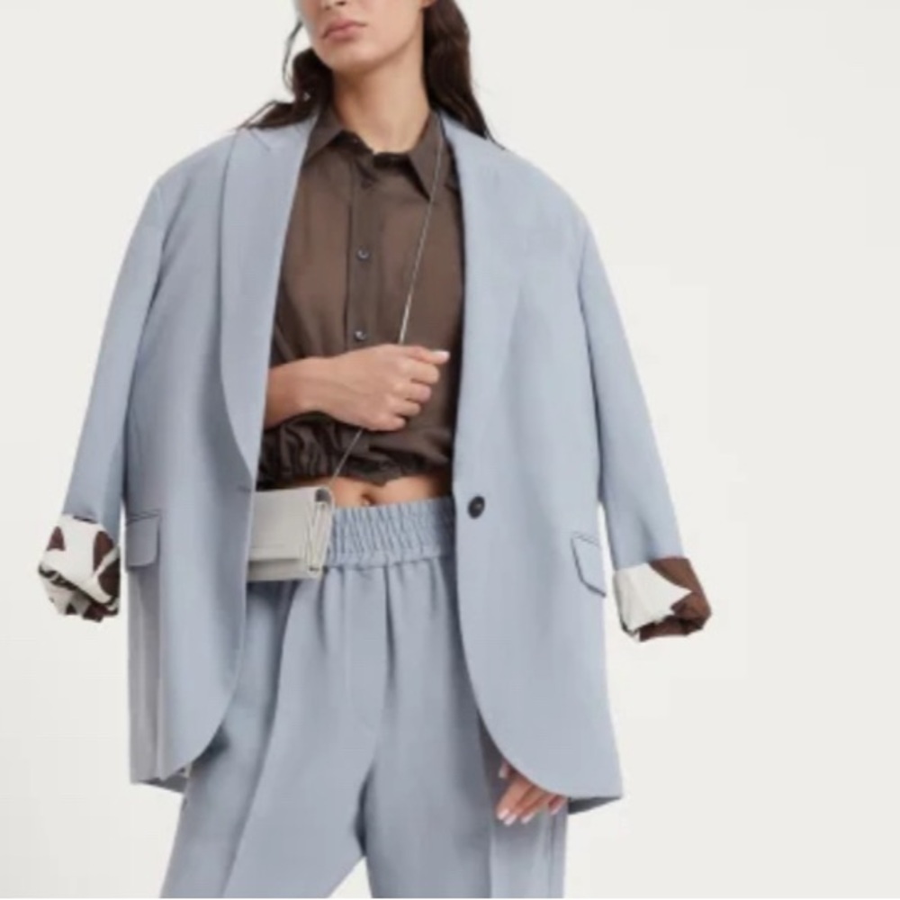 Brunello Cucinelli blazer . SS2023 collection, like new, light blue, size 42